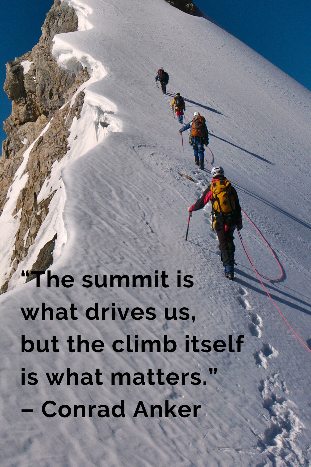 Motivational Quote - The summit is what drives us, but the climb itself is what matters.