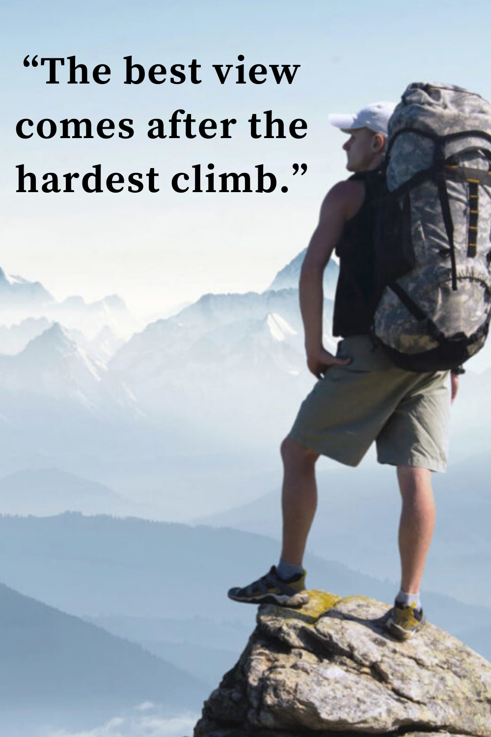 Motivational Quote - The best view comes after the hardest climb.